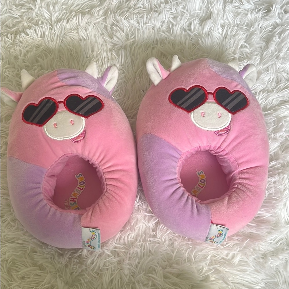 Squishmellow Pink and Purple Unicorn Slippers